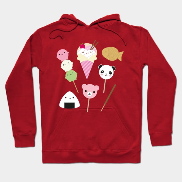 Japanese Kawaii Snacks Hoodie by marcelinesmith